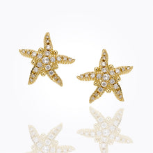 18K Pavé Sea Star Earrings