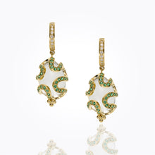 18K Matisse Earrings with rock crystal and diamond pavé