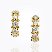 18K Small Eternity Hoop Earrings