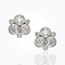 18K White Gold Classic Trio Earring in diamond