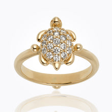 18K Pavé Turtle Ring