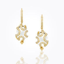 18K Matisse Earrings with rock crystal and diamond pavé