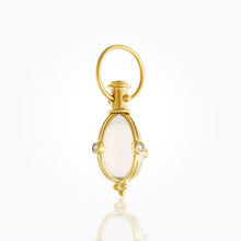 18K Classic Amulet with oval rock crystal and diamond