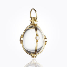18K Classic Amulet with oval rock crystal and diamond