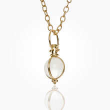 18K Classic Amulet with round rock crystal