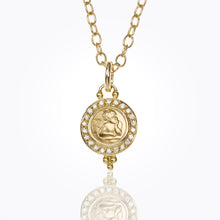 18K Pave Angel Pendant with diamond