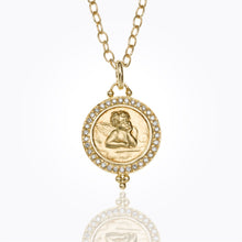 18K Pave Angel Pendant with diamond