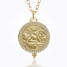 18K Pave Angel Pendant with diamond